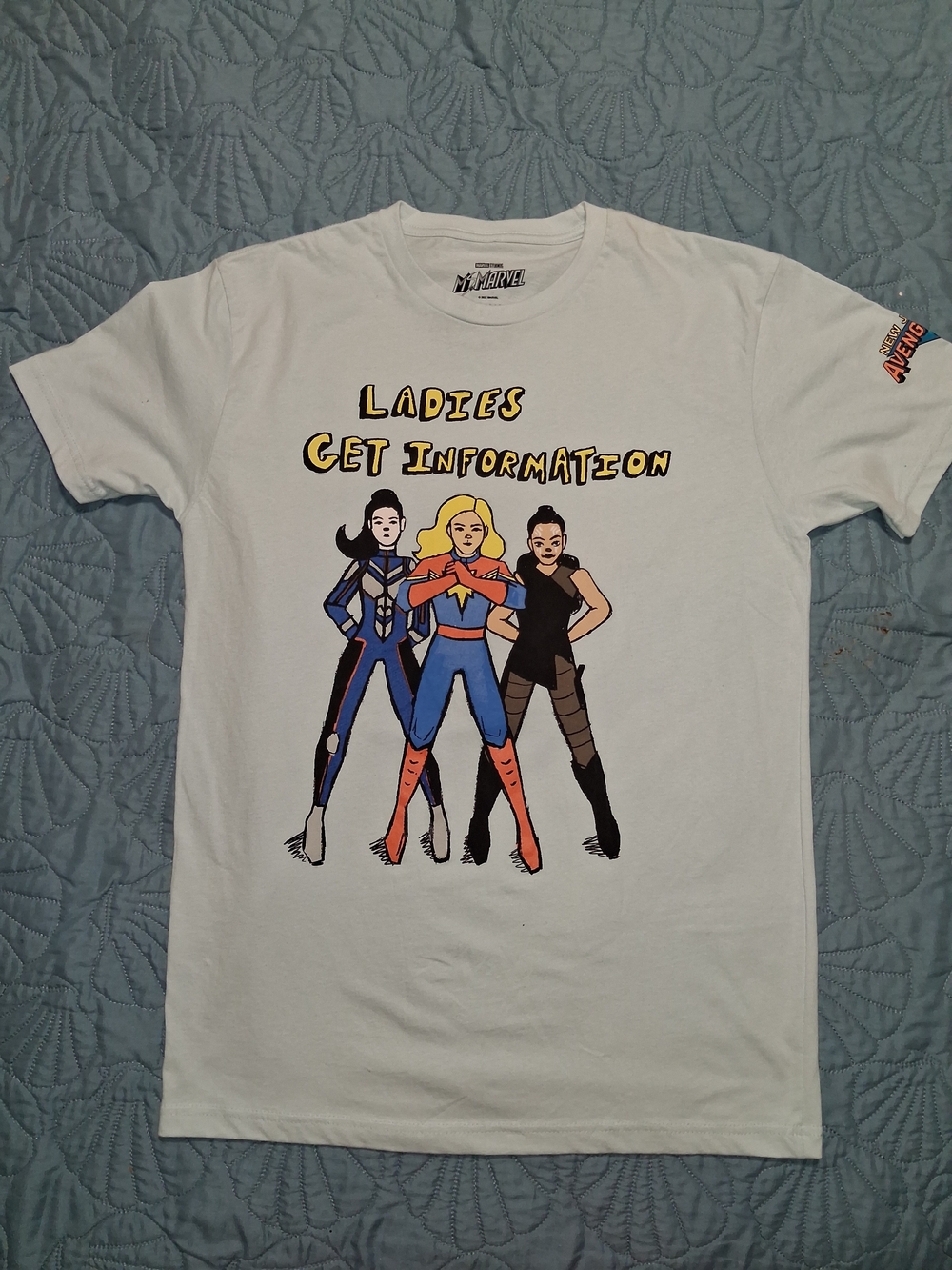 Marvel Ladies Get Information Graphic T-Shirt - White